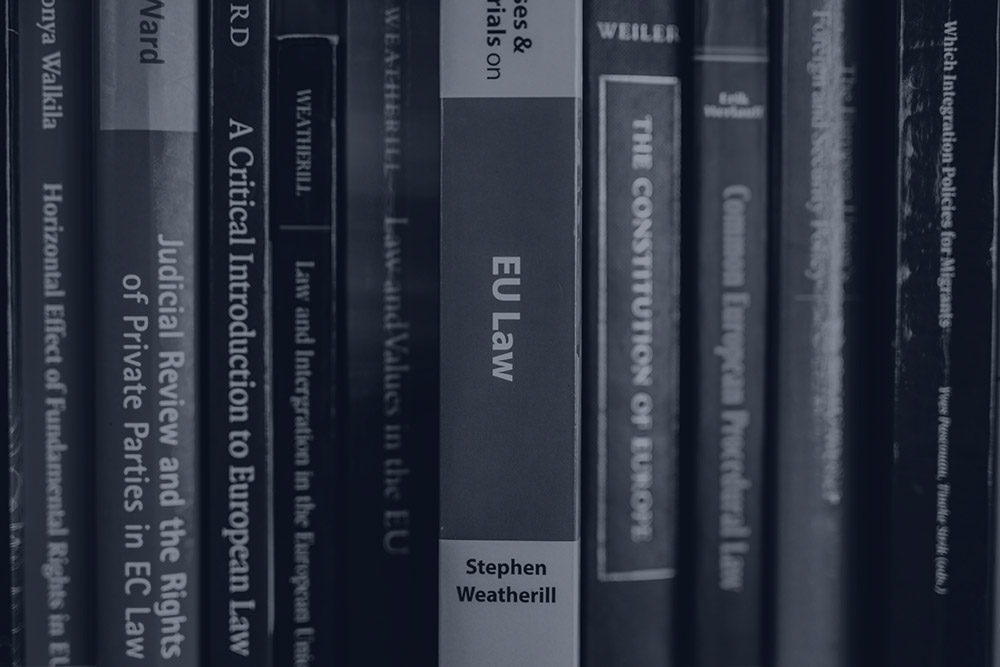 EU law legal books (photo credit: Krists Luhaers)